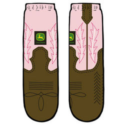 Girl's John Deere Western Boot Slipper Socks
