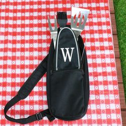 BBQ Tools with Embroidered Sling Tote