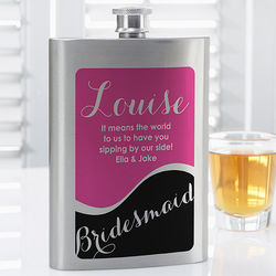Bridesmaid Personalized Stainless Steel Flask