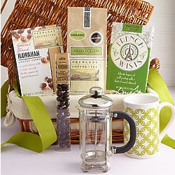 Coffee Connoisseur French Press and Snack Hamper