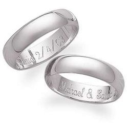 Personalized 5mm High Polish Sterling Silver Promise Ring