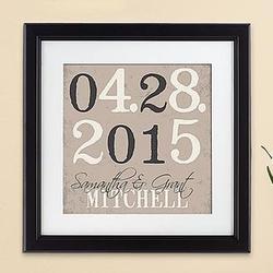 Day to Remember Personalized Wedding Print