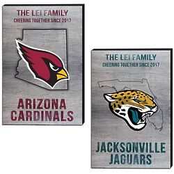Personalized NFL Home State 12x18 Canvas Print