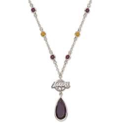 Crystal Necklace with LA Lakers Logo Charm