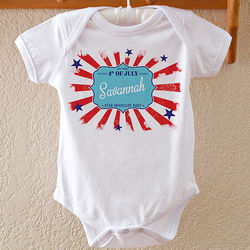 My First 4th of July Personalized Baby Bodysuit