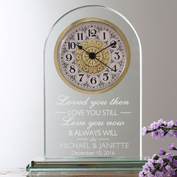 I Love You Personalized Wedding or Anniversary Clock