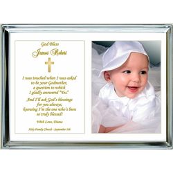 Personalized Godchild Baptism Frame from Godmother