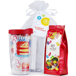 Cakes Galore Wrap with Lid 16-Ounce Tumbler Jelly Belly Gift Pack