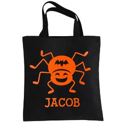 Personalized Halloween Spider Reflective Treat Bag