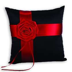 Midnight Rose Ring Pillow
