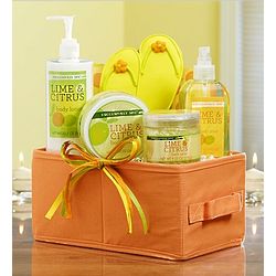 Lime and Citrus Spa Relaxation Gift Basket