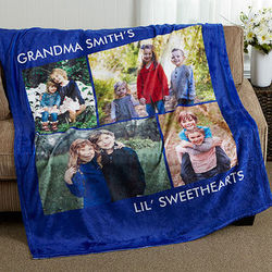 Picture Perfect 4 Photo Personalized Fleece Blanket