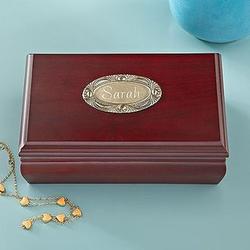 Classic Wood Personalized Jewelry Box