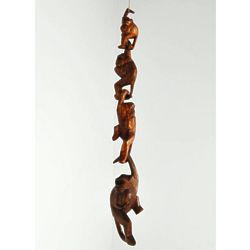 Family of Monkeys Hanging Wooden Decoration