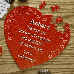 Personalized Floating Heart Puzzle