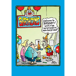 Surprised or Non-Surprised Seating Birthday Card