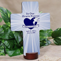 In Our Hearts Forever Memorial Cross