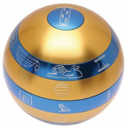 Isis I Metal Brain Teaser Puzzle in Gold and Blue