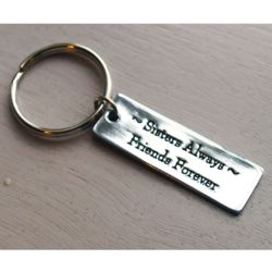 Sisters Always Friends Forever Key Chain