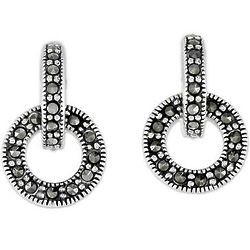 Bold Connection Marcasite Drop Earrings