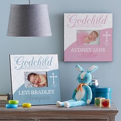 Personalized Blessings from Above Godchild Picture Frame