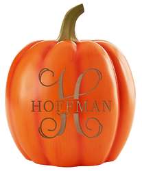 Large Personalized Name & Initial Light-Up Pumpkin Decoration