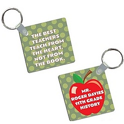 Personalized Apple Keychain for Teacher