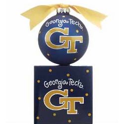 Personalized Georgia Tech Logo Christmas Ornament