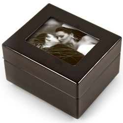 Sleek and Modern Picture Frame Musical Jewelry Box