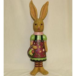 Bunny Girl Figurine wth Easter Basket