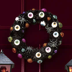Lighted Eyeball Wreath