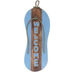 Welcome Sandal Shaped Wood Sign
