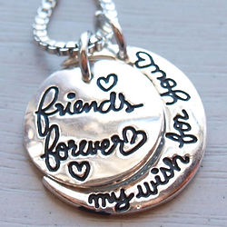 Friends Forever My Wish for You Silver Fashion Necklace
