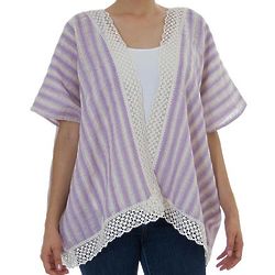 Lavender Stripes Cotton Vest