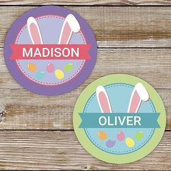 Kid's Personalized Bunny Ears Stickers