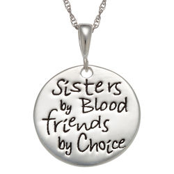 Sisters and Friends Sterling Silver Disc Necklace