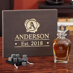 Personalized Wax Seal Whiskey Gift Box Set