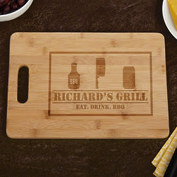 BBQ & Beer Personalized Cutting Board