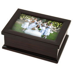 Sophisticated Modern Picture Frame Musical Jewelry Box