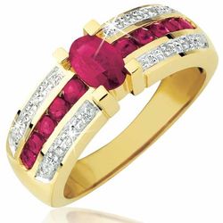 Fire & Ice Ruby and Diamond Ring