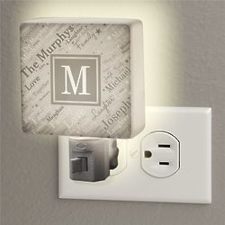 Personalized Family Word-Art Night Light