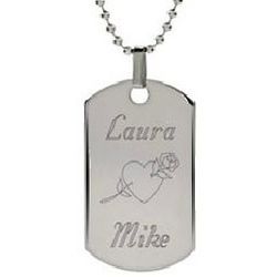 Stainless Steel Love Dog Tag