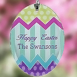 Easter Greetings Personalized Easter Egg Suncatcher