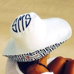Personalized Sun Hat with Bones Pattern