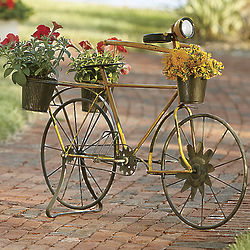 Vintage Bicycle Planter with Solar Light