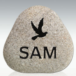 Small River Rock Engraved Memorial Stone