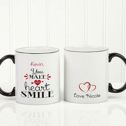 Personalized You Make My Heart Smile Coffee Mug
