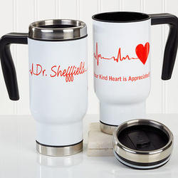 Personalized The Heart Of Caring Travel Mug