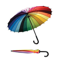 Rainbow Color Wheel Umbrella With 24 Panel Color Spectrum