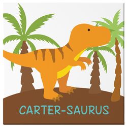 Personalized Name-a-Saurus Dino Canvas Print